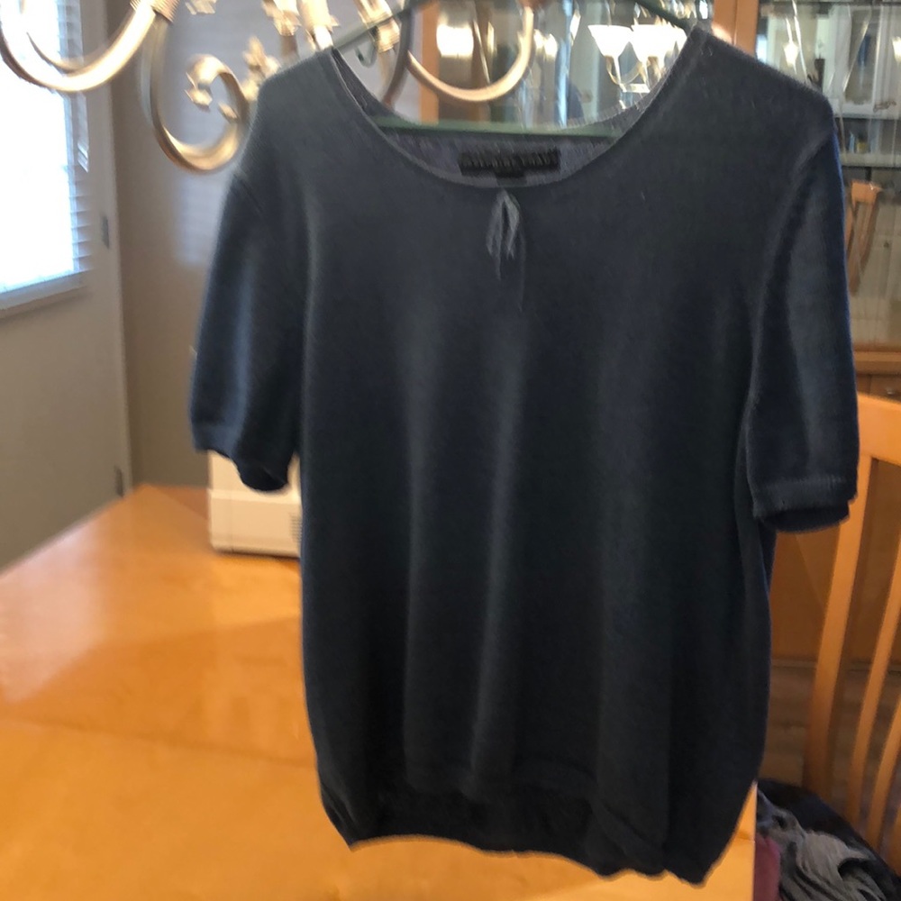 Short sleeve sweater dark Blue